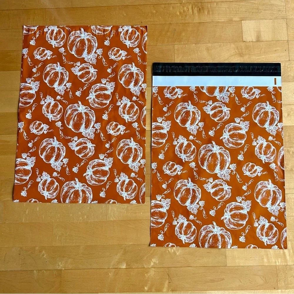 10 Count Polymailer Size Variety Bundle - PUMPKINS (5/6x9 + 5/14x19)
